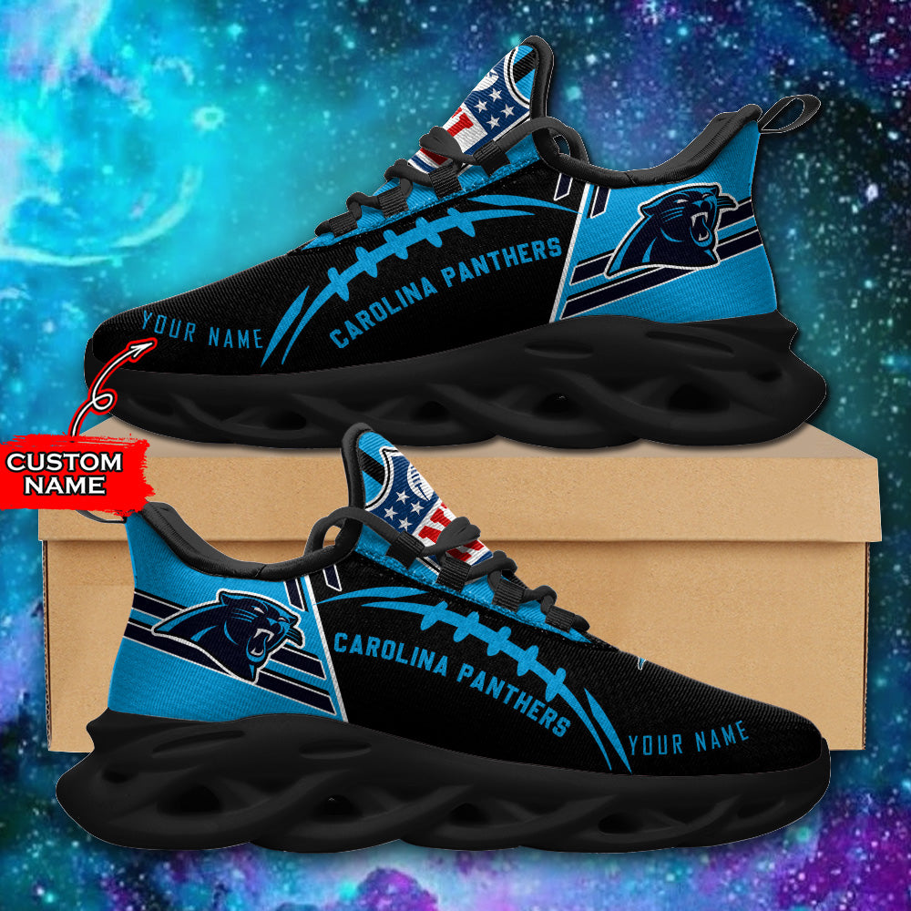 Ideafootwear Carolina Panthers NFL Max Soul Shoes Sneakers For Men And Women