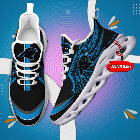 Ideafootwear Carolina Panthers NFL Max Soul Shoes Sneakers For Men And Women