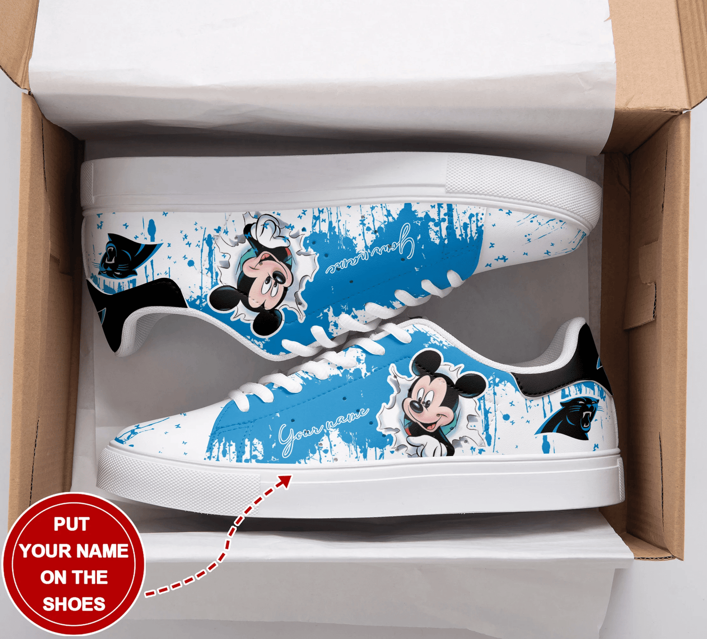 Ideafootwear Carolina Panthers Skate Stan Shoes Sneakes For Men And Women