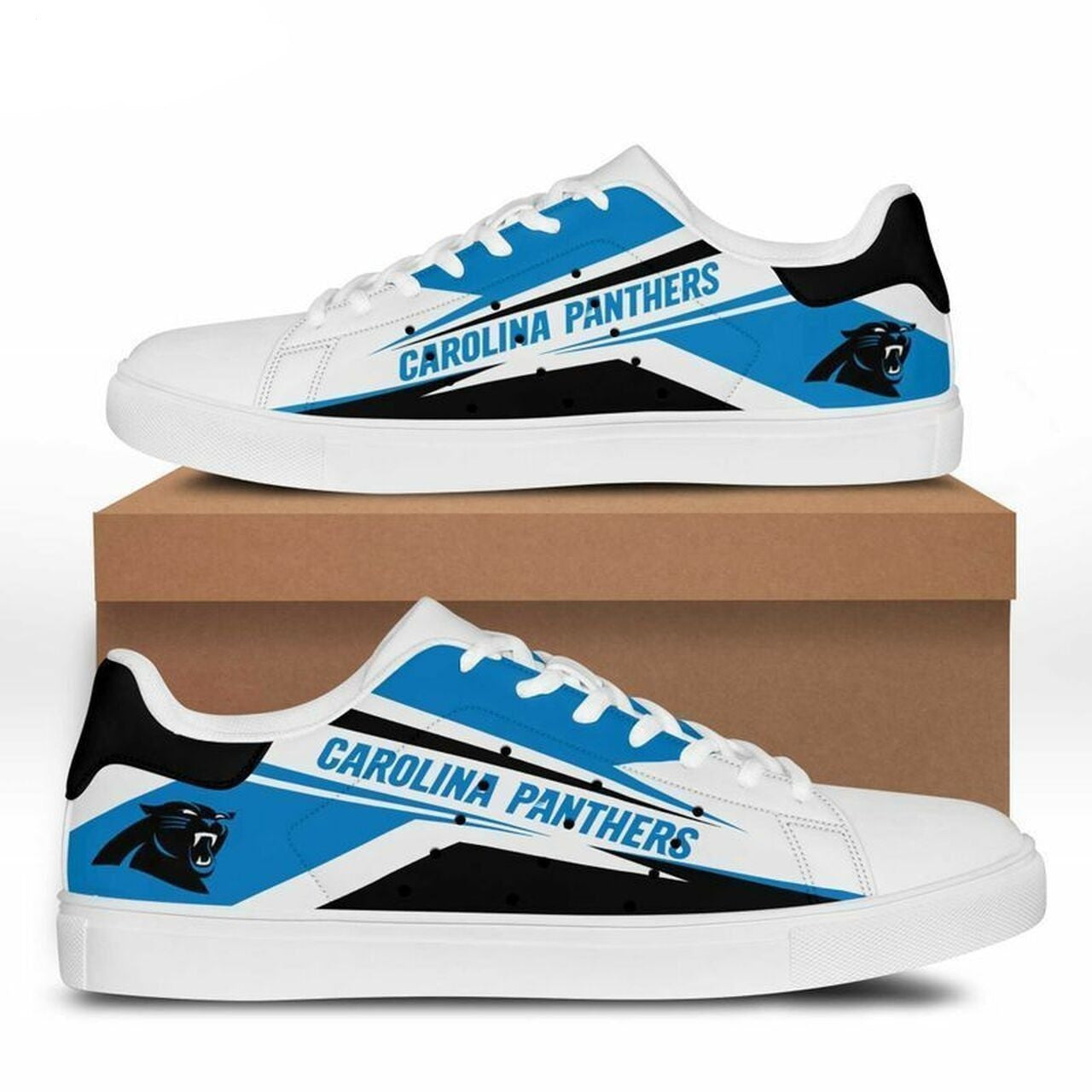 Ideafootwear Carolina Panthers Skate Stan Shoes Sneakes For Men And Women