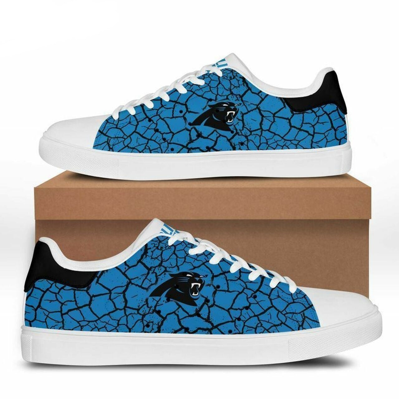 Ideafootwear Carolina Panthers Skate Stan Shoes Sneakes For Men And Women