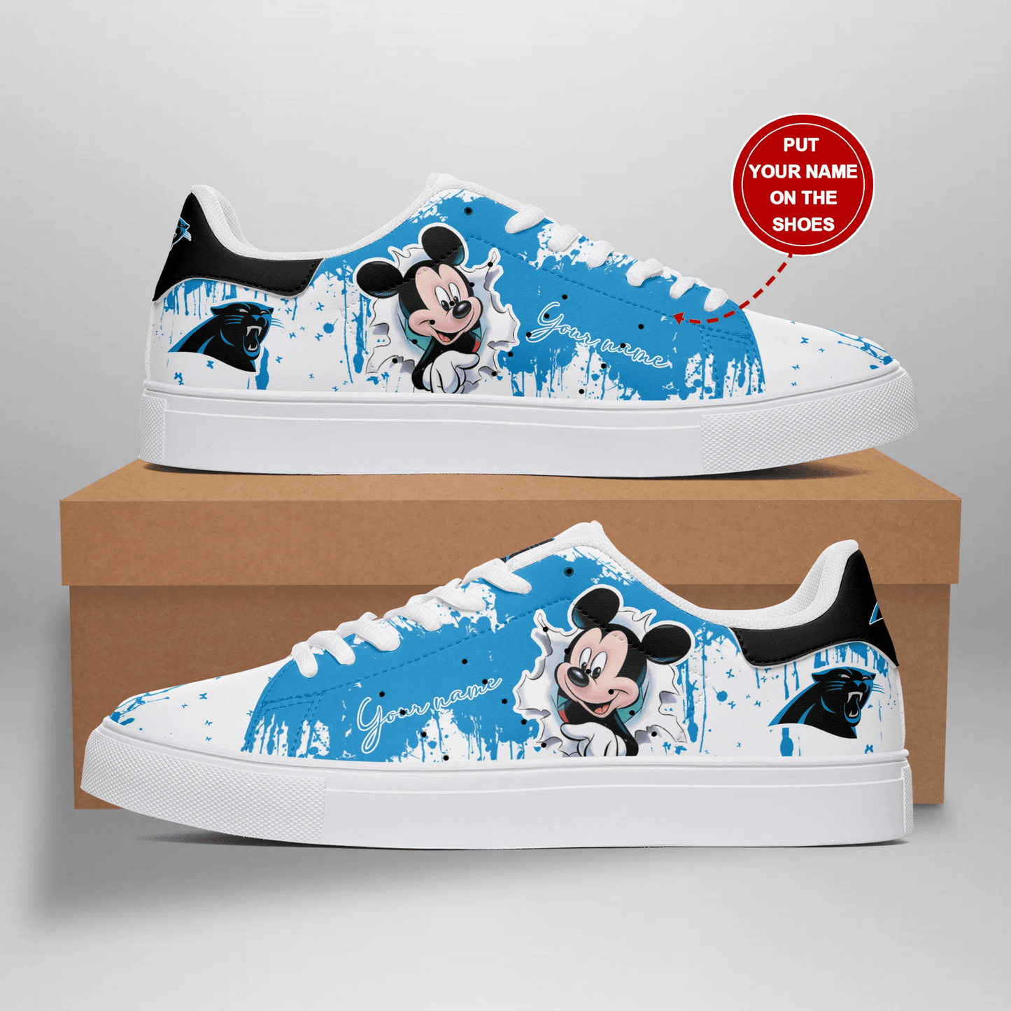 Ideafootwear Carolina Panthers Skate Stan Shoes Sneakes For Men And Women