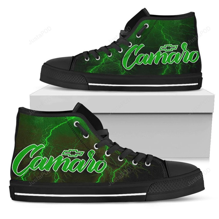 Ideafootwear Chevrolet Camaro High Top Canvas Sneakers Shoes For Men And Women