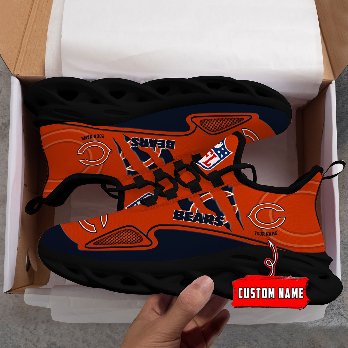 Ideafootwear Chicago Bears Max Soul Shoes Sneakers For Men And Women