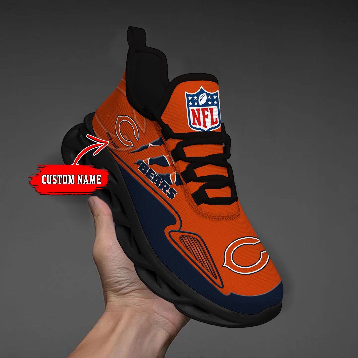 Ideafootwear Chicago Bears Max Soul Shoes Sneakers For Men And Women