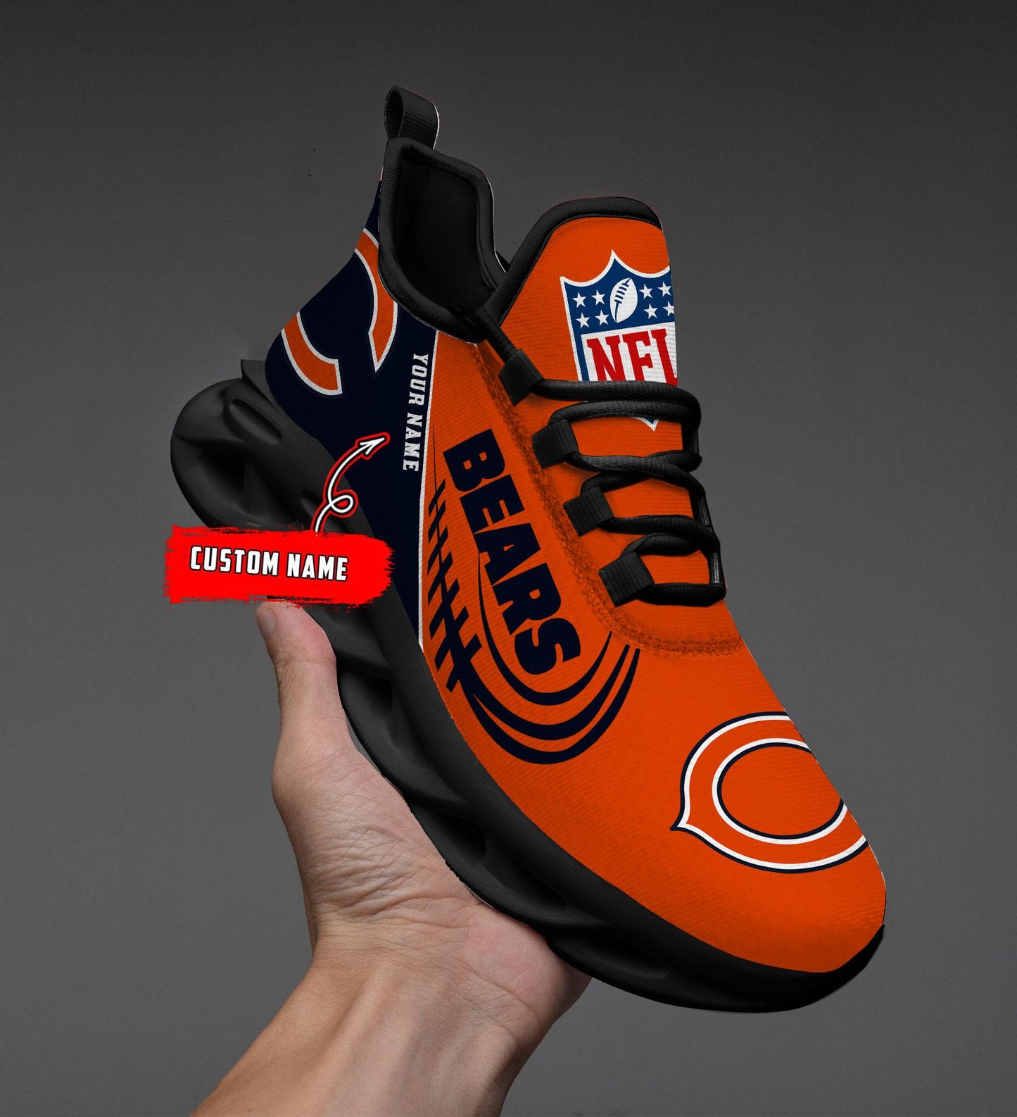 Ideafootwear Chicago Bears Max Soul Shoes Sneakers For Men And Women