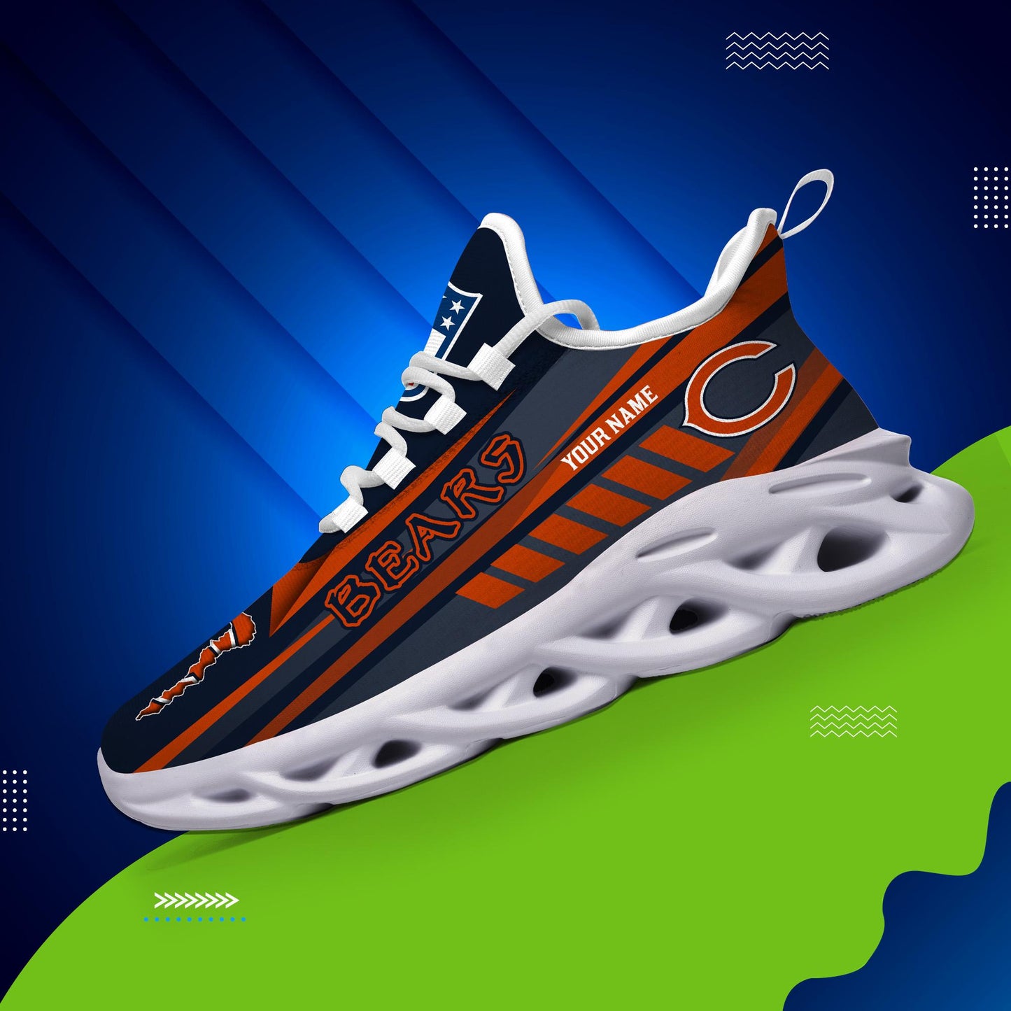 Ideafootwear Chicago Bears Max Soul Shoes Sneakers For Men And Women