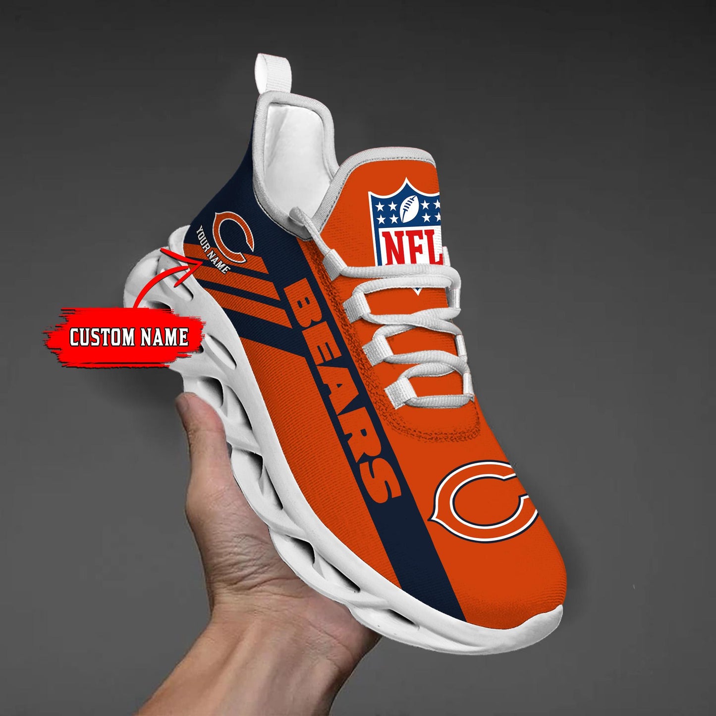 Ideafootwear Chicago Bears Max Soul Shoes Sneakers For Men And Women
