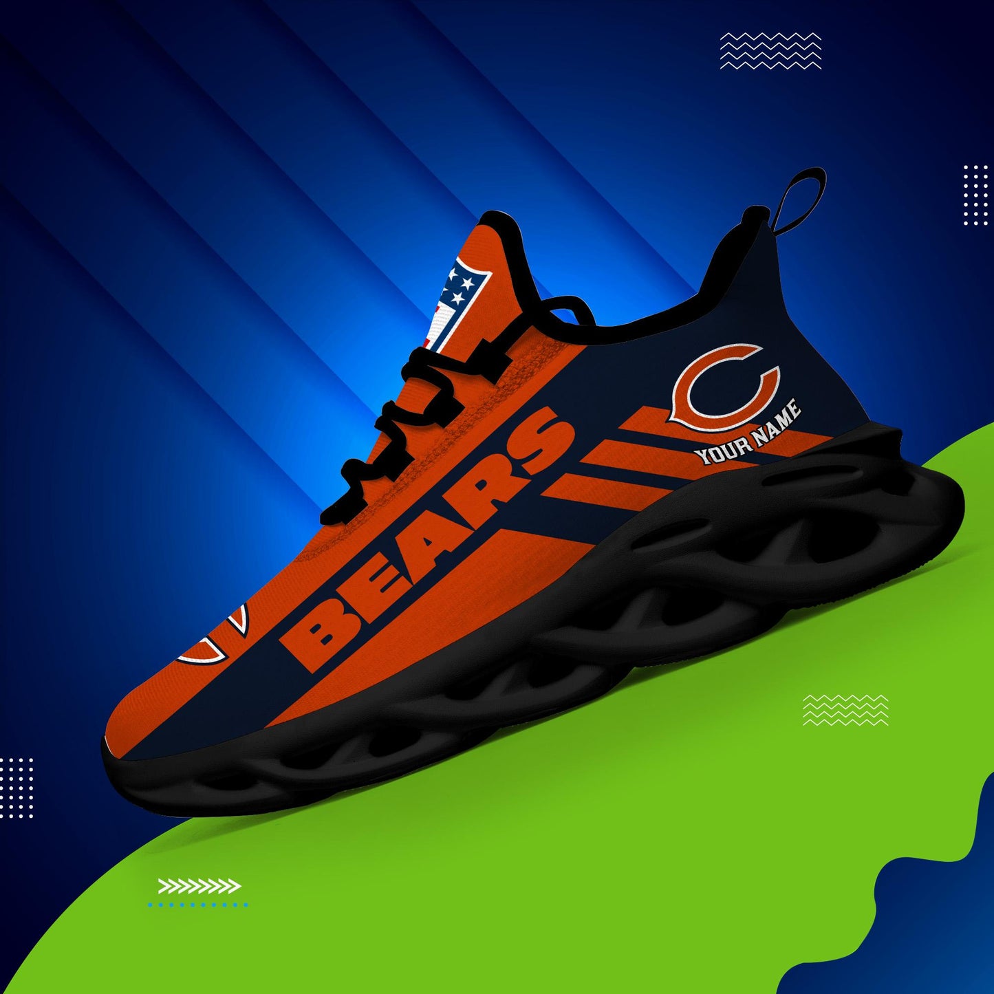Ideafootwear Chicago Bears Max Soul Shoes Sneakers For Men And Women