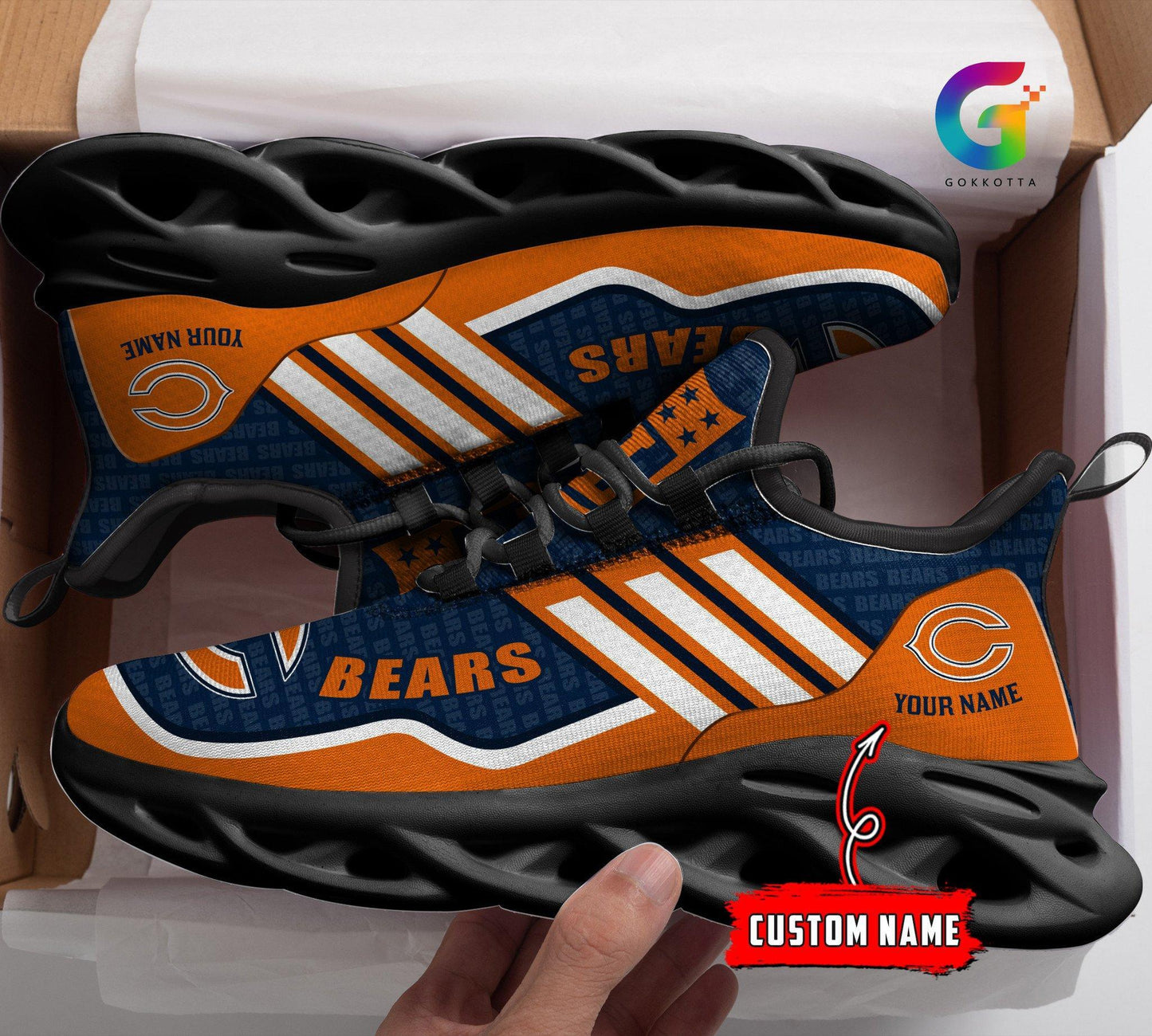 Ideafootwear Chicago Bears Max Soul Shoes Sneakers For Men And Women