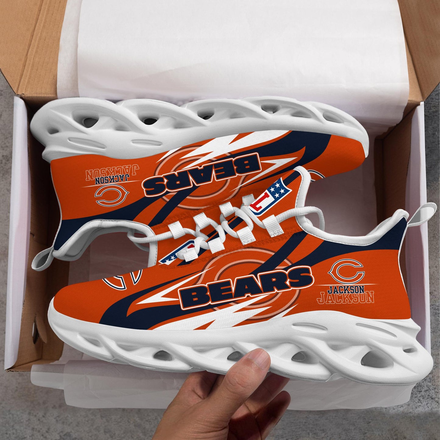 Ideafootwear Chicago Bears Max Soul Shoes Sneakers For Men And Women