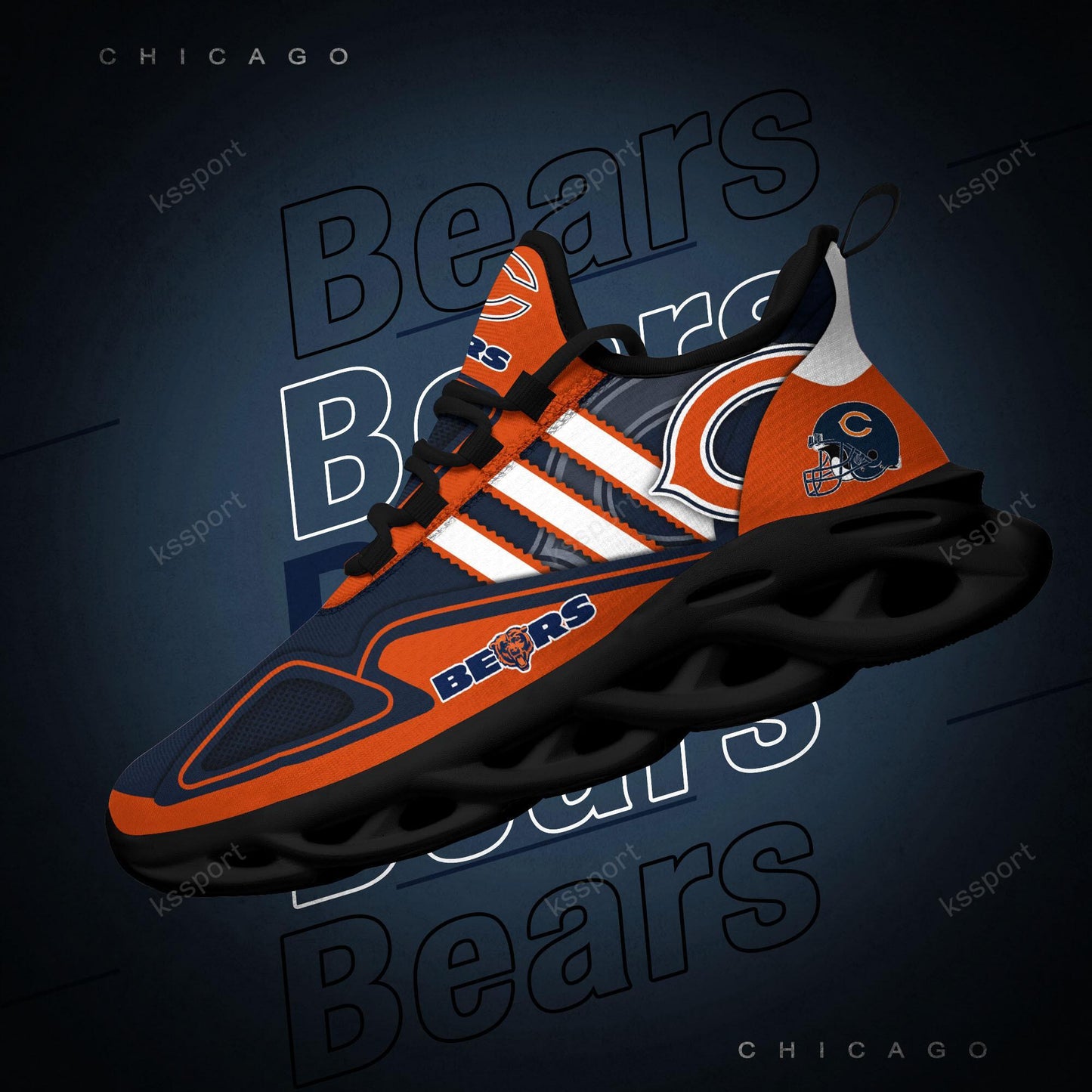 Ideafootwear Chicago Bears Max Soul Shoes Sneakers For Men And Women