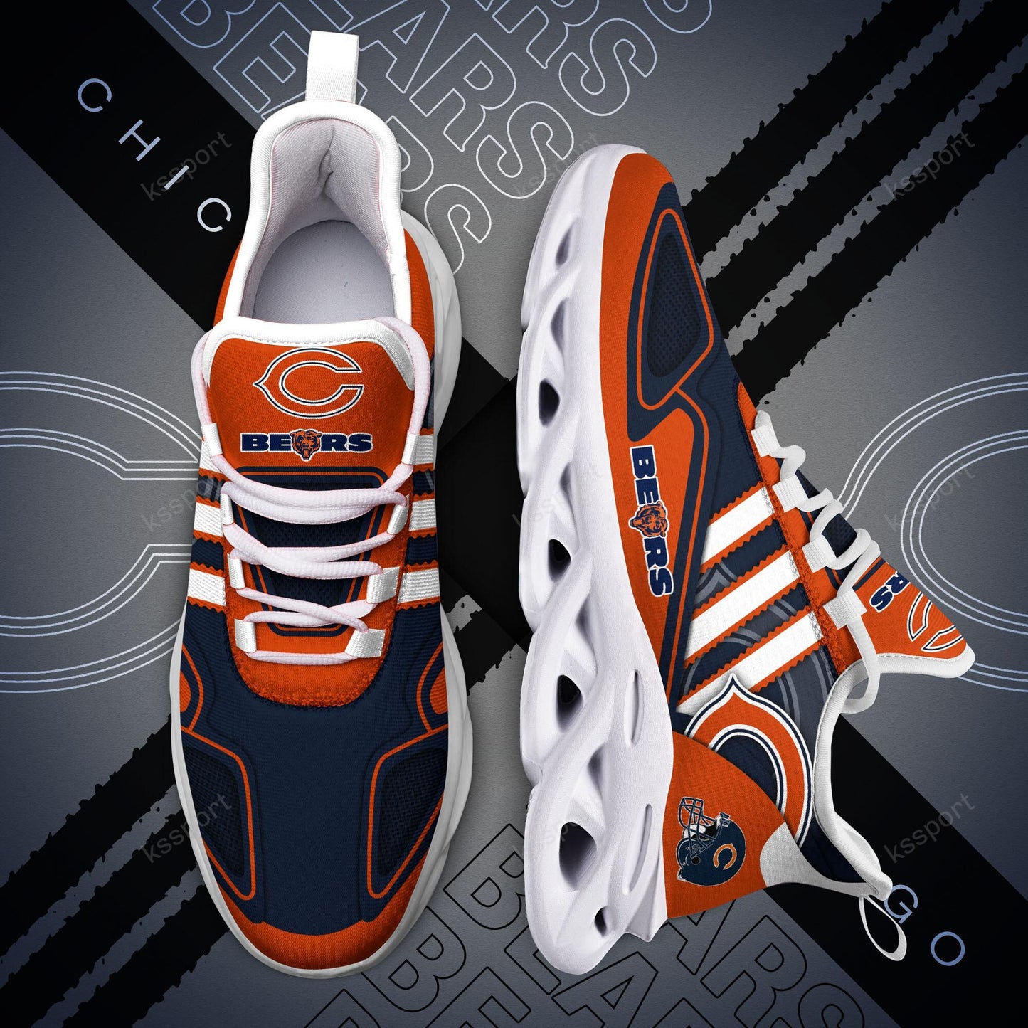 Ideafootwear Chicago Bears Max Soul Shoes Sneakers For Men And Women