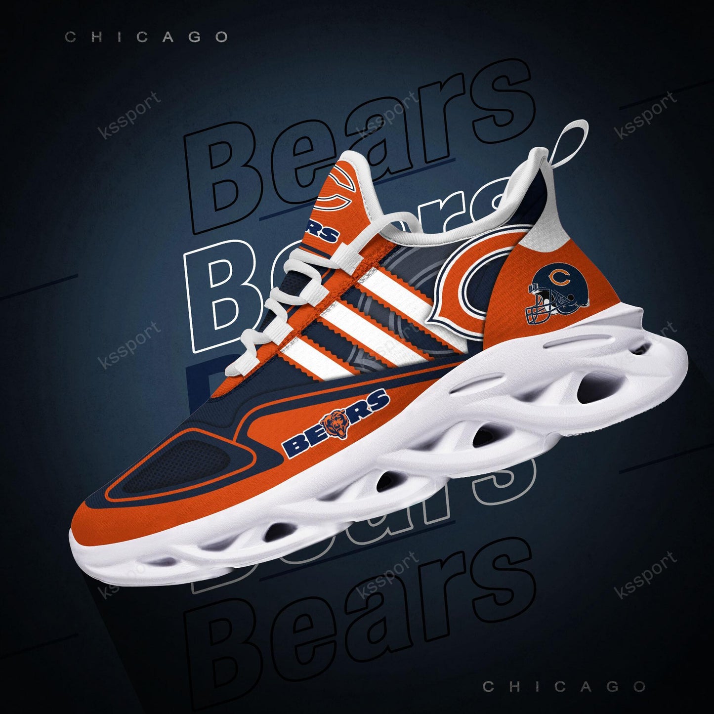 Ideafootwear Chicago Bears Max Soul Shoes Sneakers For Men And Women