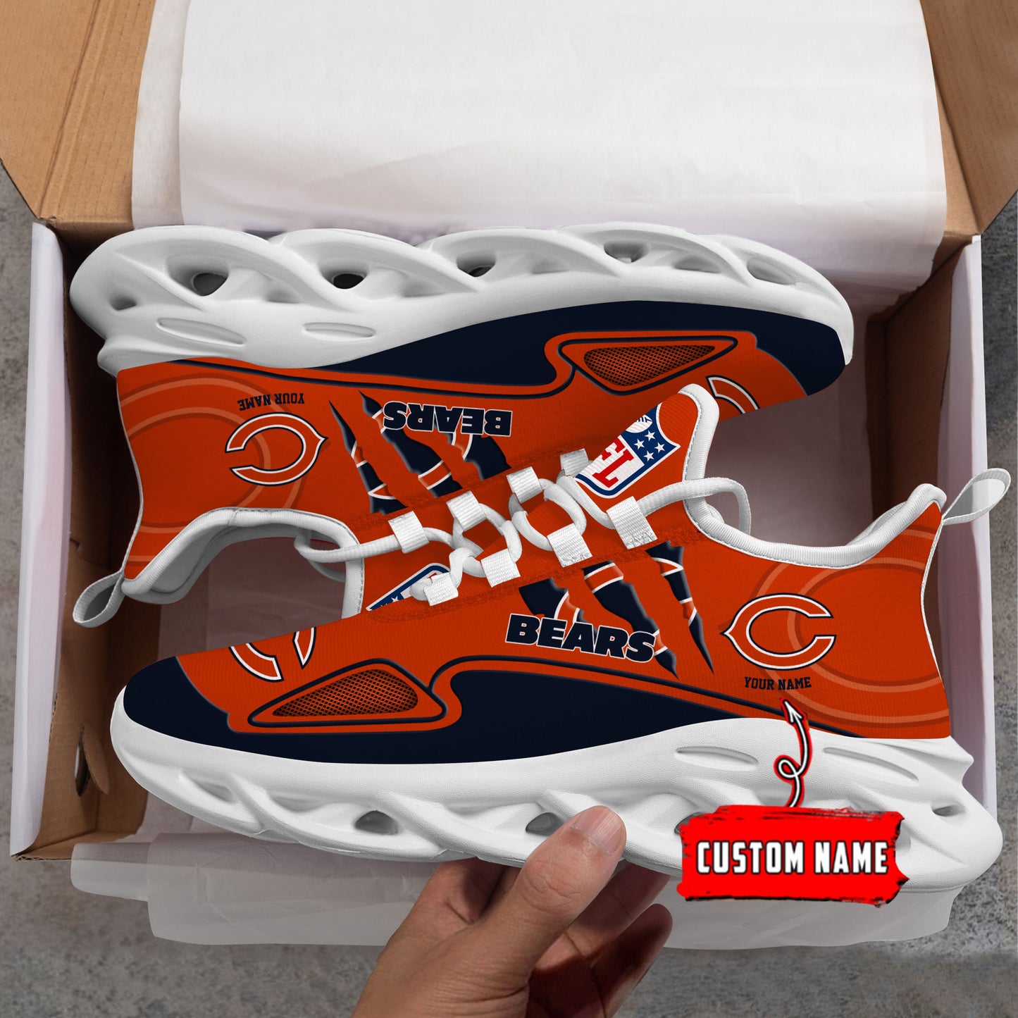 Ideafootwear Chicago Bears Max Soul Shoes Sneakers For Men And Women