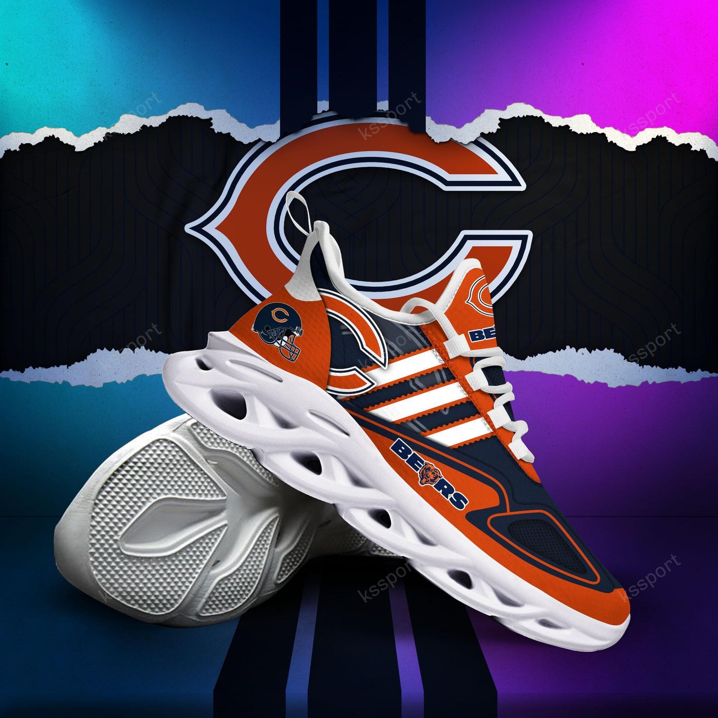 Ideafootwear Chicago Bears Max Soul Shoes Sneakers For Men And Women