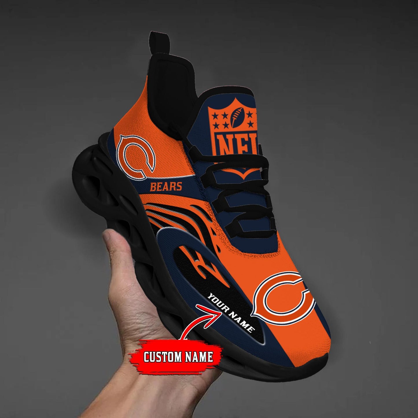 Ideafootwear Chicago Bears Max Soul Shoes Sneakers For Men And Women