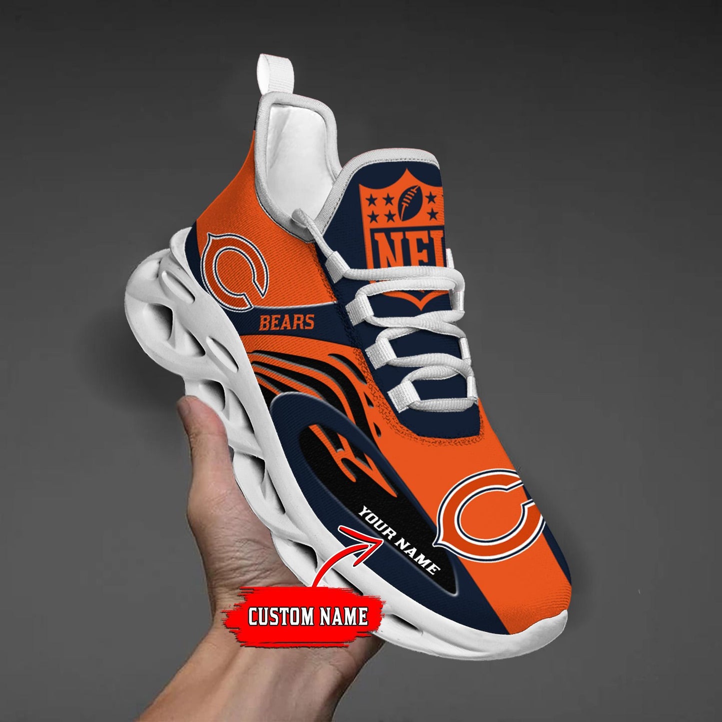 Ideafootwear Chicago Bears Max Soul Shoes Sneakers For Men And Women