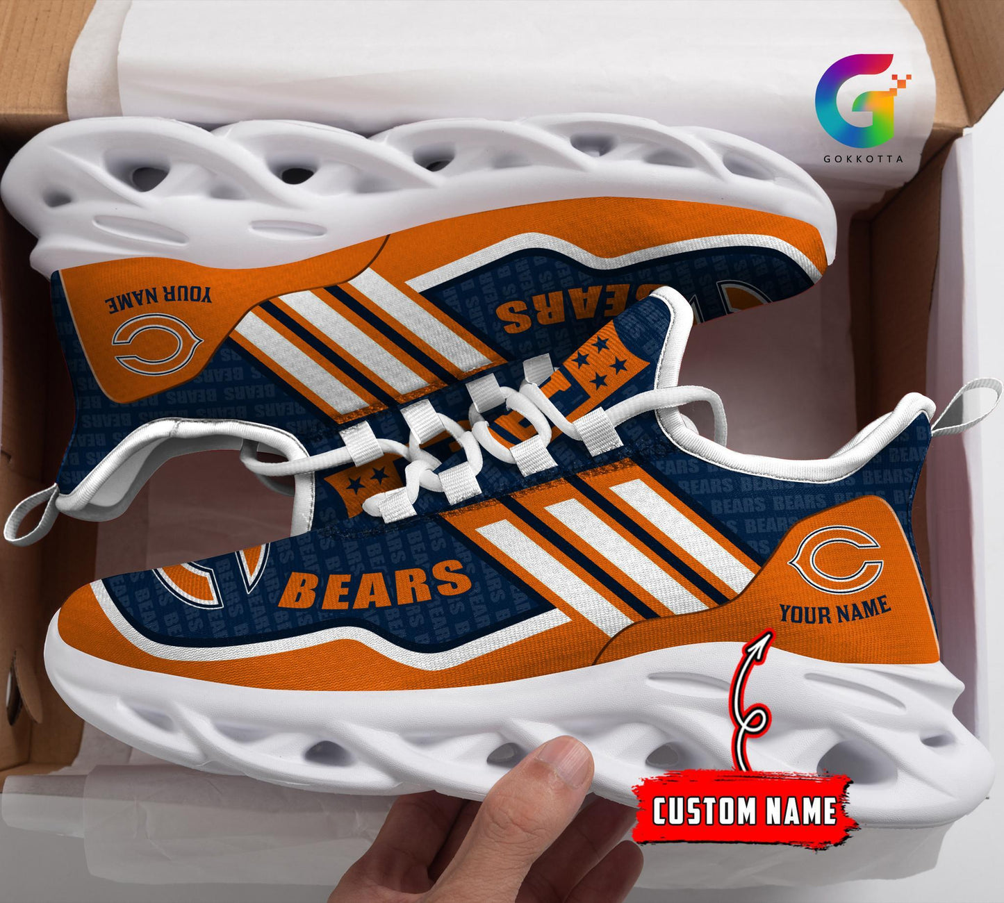 Ideafootwear Chicago Bears Max Soul Shoes Sneakers For Men And Women