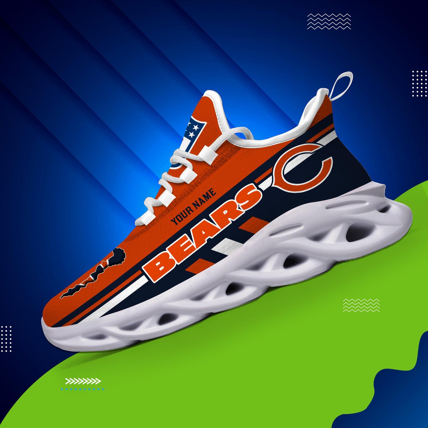 Ideafootwear Chicago Bears Max Soul Shoes Sneakers For Men And Women