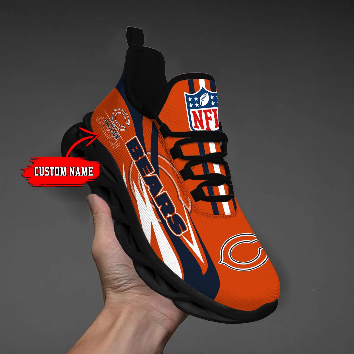 Ideafootwear Chicago Bears Max Soul Shoes Sneakers For Men And Women