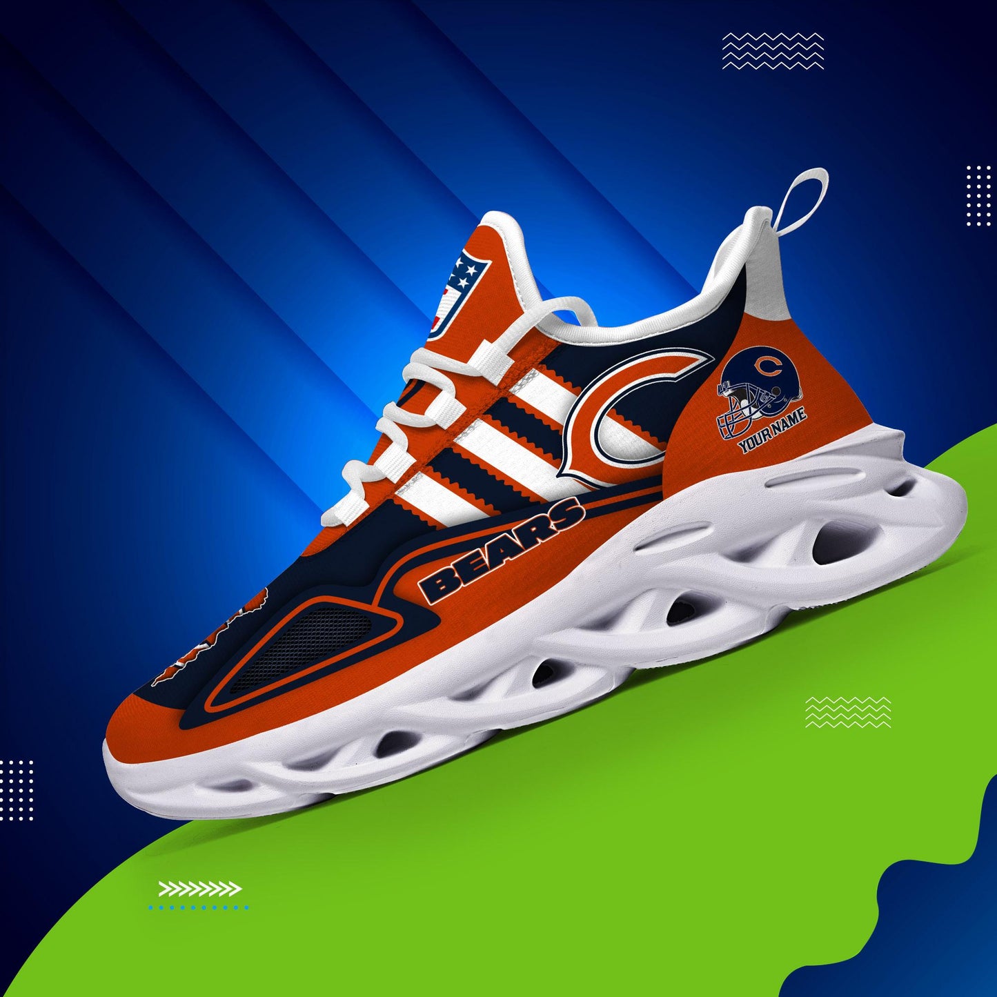 Ideafootwear Chicago Bears Max Soul Shoes Sneakers For Men And Women