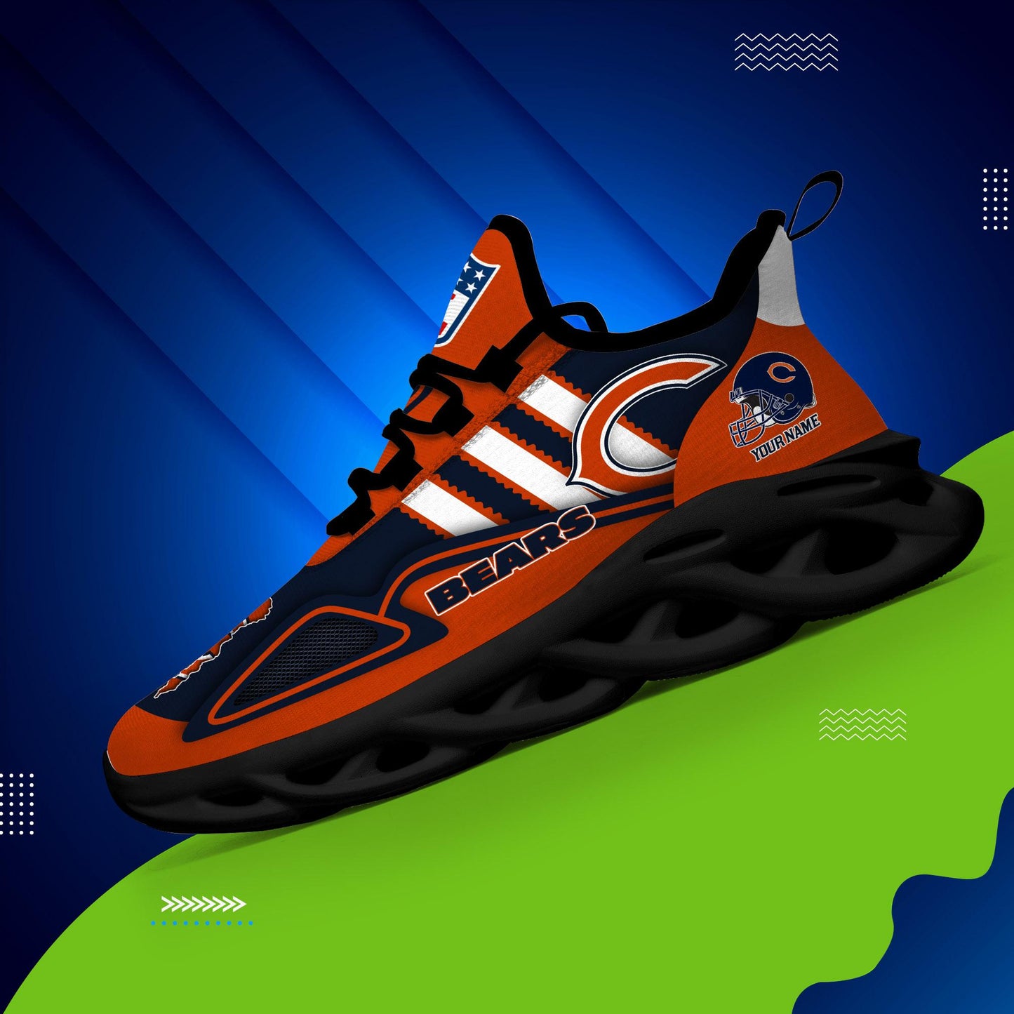 Ideafootwear Chicago Bears Max Soul Shoes Sneakers For Men And Women