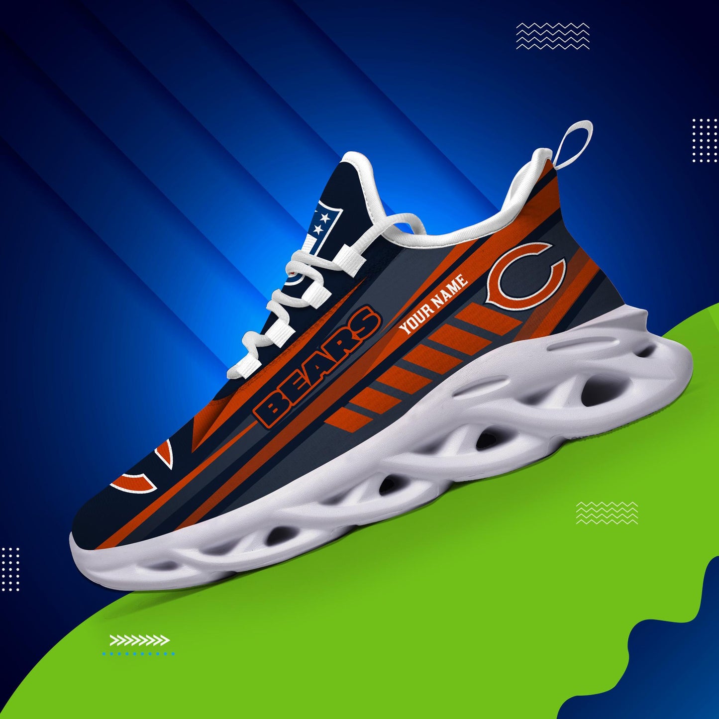 Ideafootwear Chicago Bears Max Soul Shoes Sneakers For Men And Women