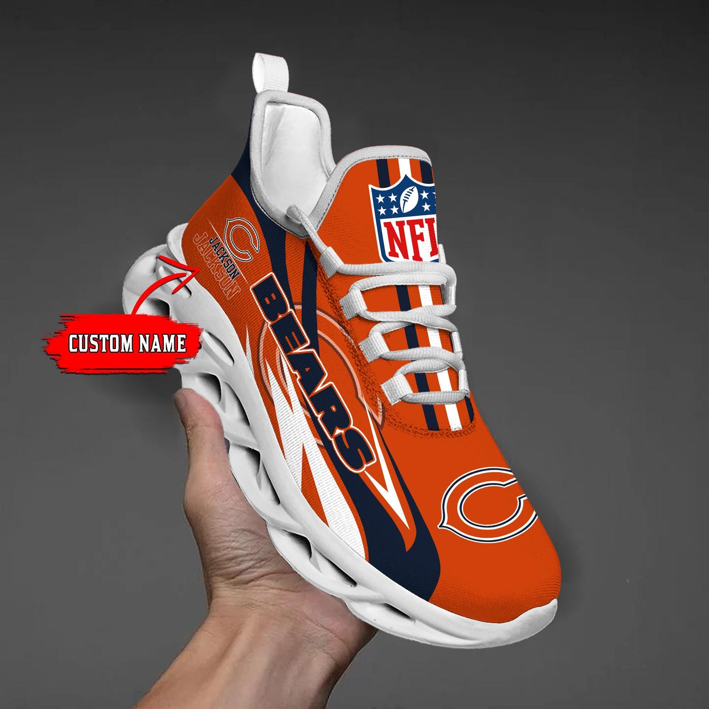 Ideafootwear Chicago Bears Max Soul Shoes Sneakers For Men And Women