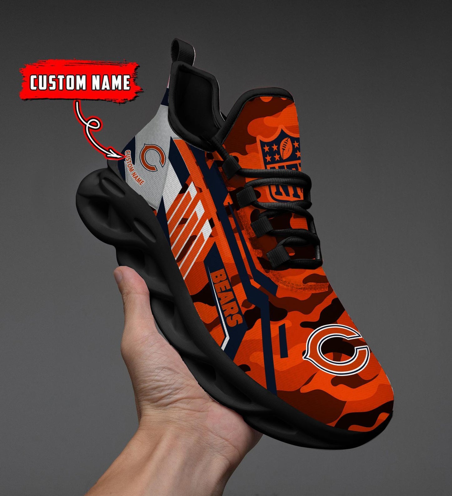 Ideafootwear Chicago Bears Max Soul Shoes Sneakers For Men And Women