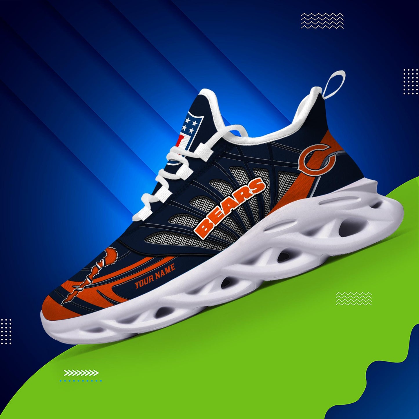 Ideafootwear Chicago Bears Max Soul Shoes Sneakers For Men And Women