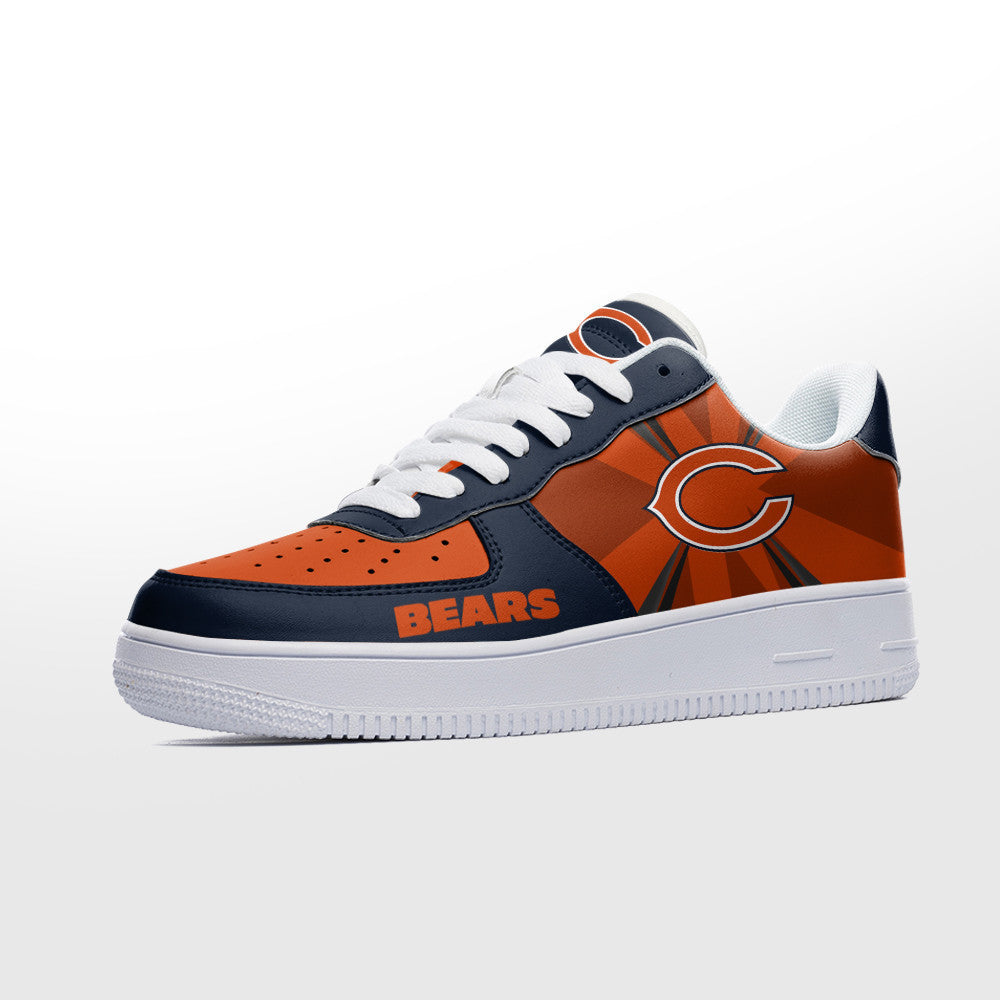 Ideafootwear Chicago Bears NFL Air Low-Top Sneakers Shoes For Men And Women