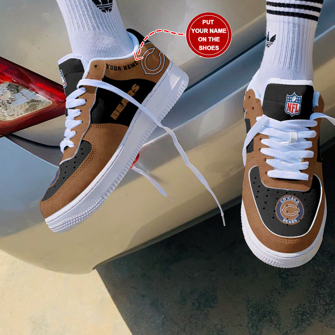 Ideafootwear Chicago Bears NFL Air Low-Top Sneakers Shoes For Men And Women