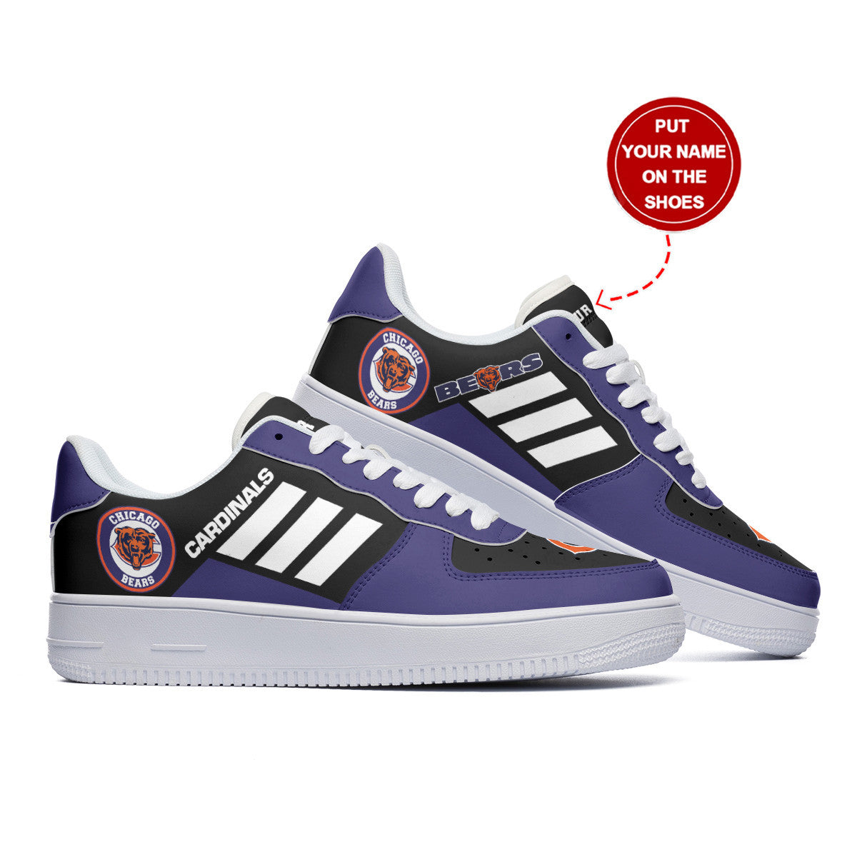 Ideafootwear Chicago Bears NFL Air Low-Top Sneakers Shoes For Men And Women