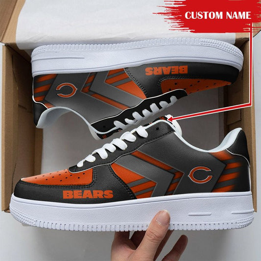 Ideafootwear Chicago Bears NFL Air Low-Top Sneakers Shoes For Men And Women