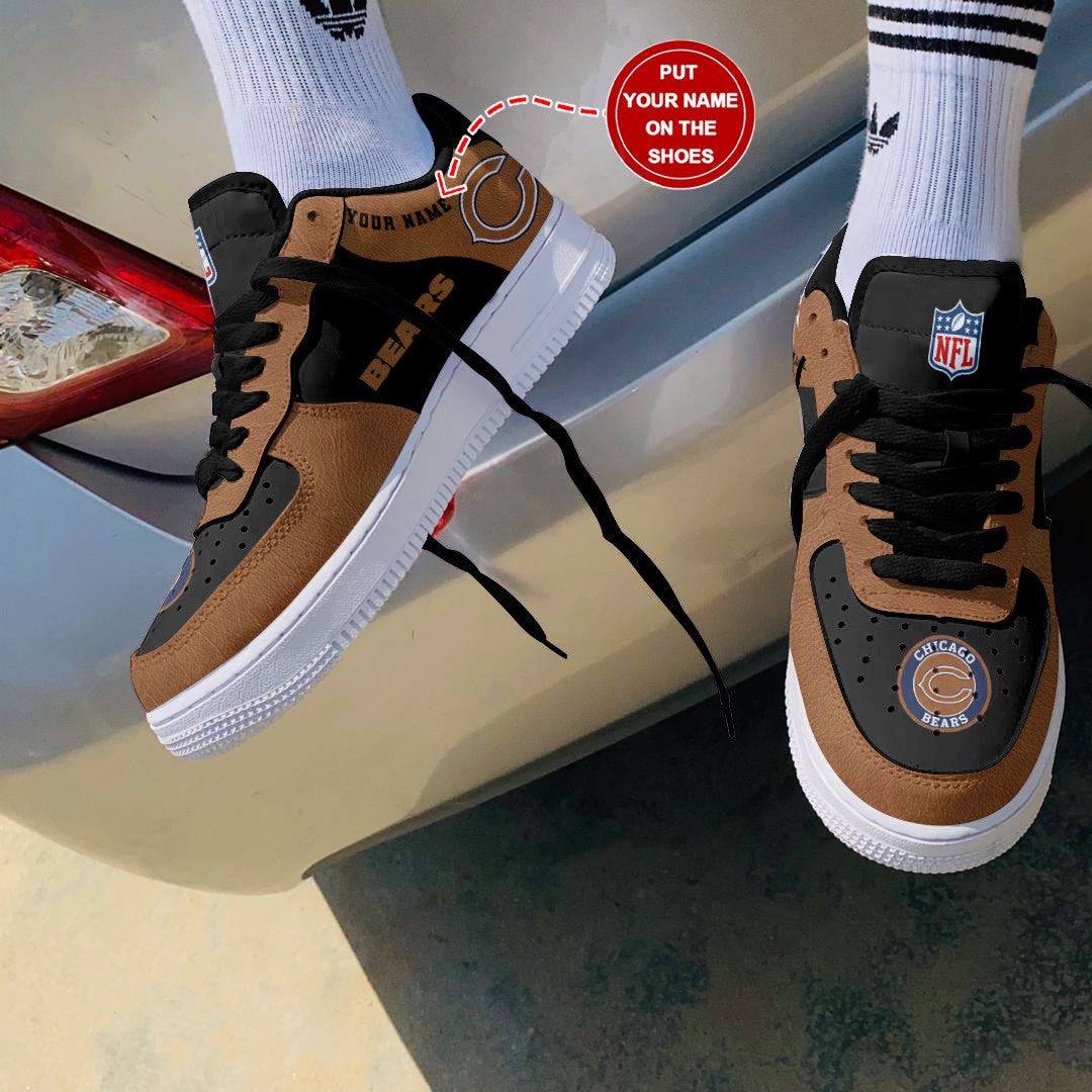 Ideafootwear Chicago Bears NFL Air Low-Top Sneakers Shoes For Men And Women