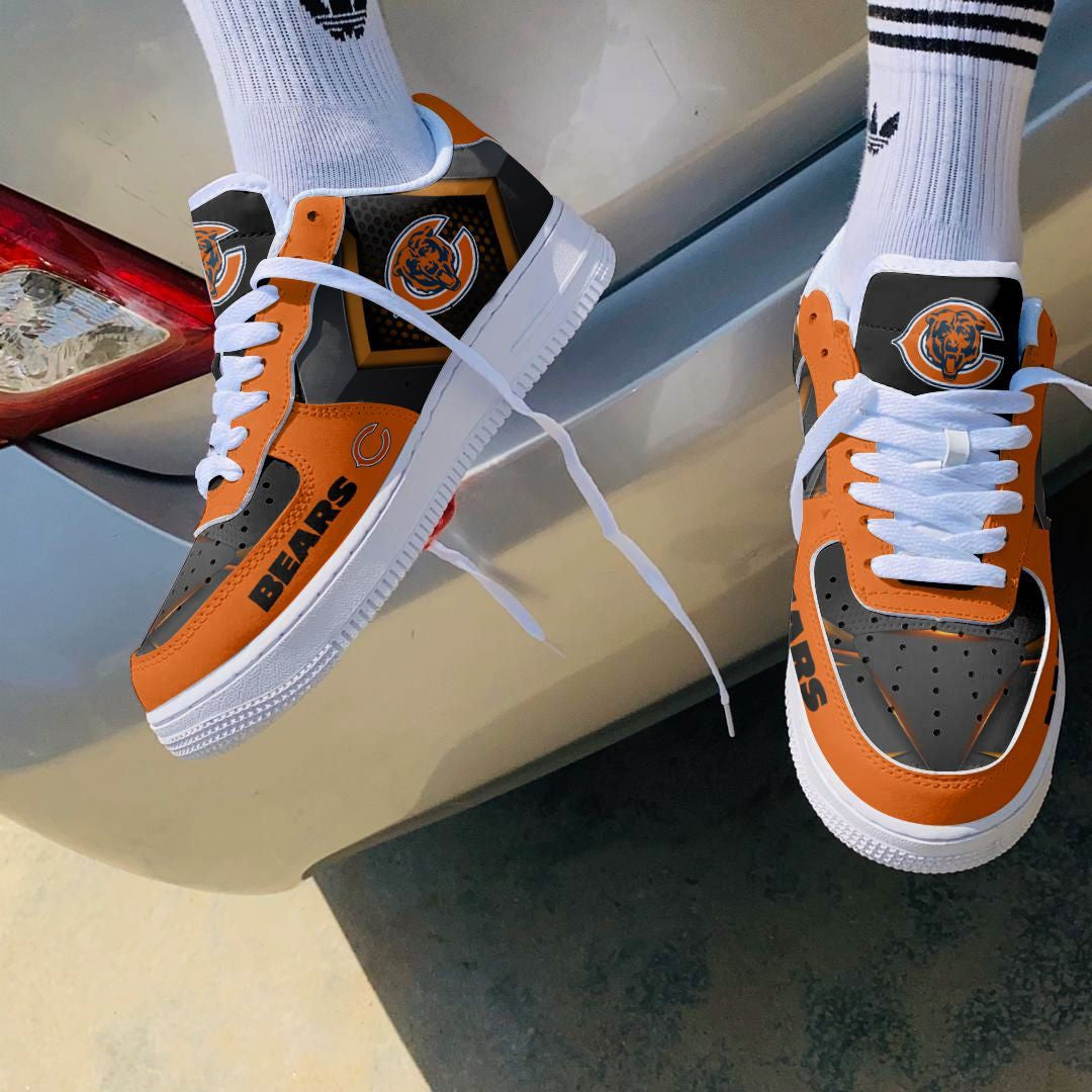 Ideafootwear Chicago Bears NFL Air Low-Top Sneakers Shoes For Men And Women
