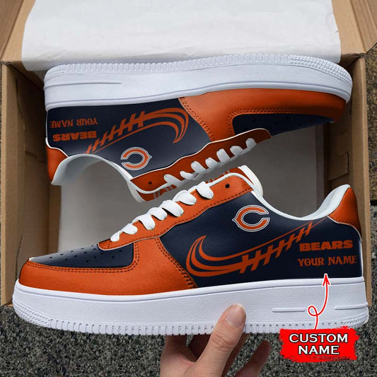 Ideafootwear Chicago Bears NFL Air Low-Top Sneakers Shoes For Men And Women