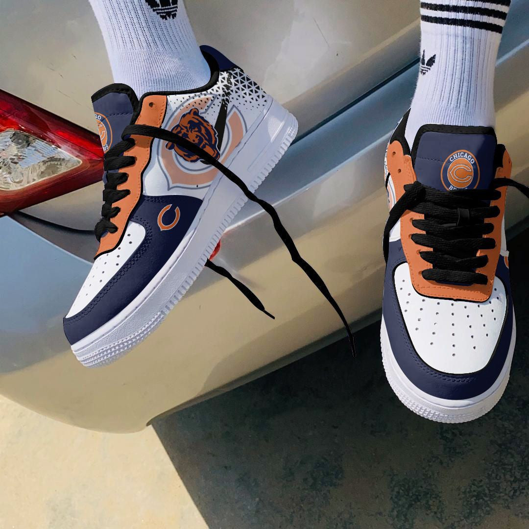 Ideafootwear Chicago Bears NFL Air Low-Top Sneakers Shoes For Men And Women