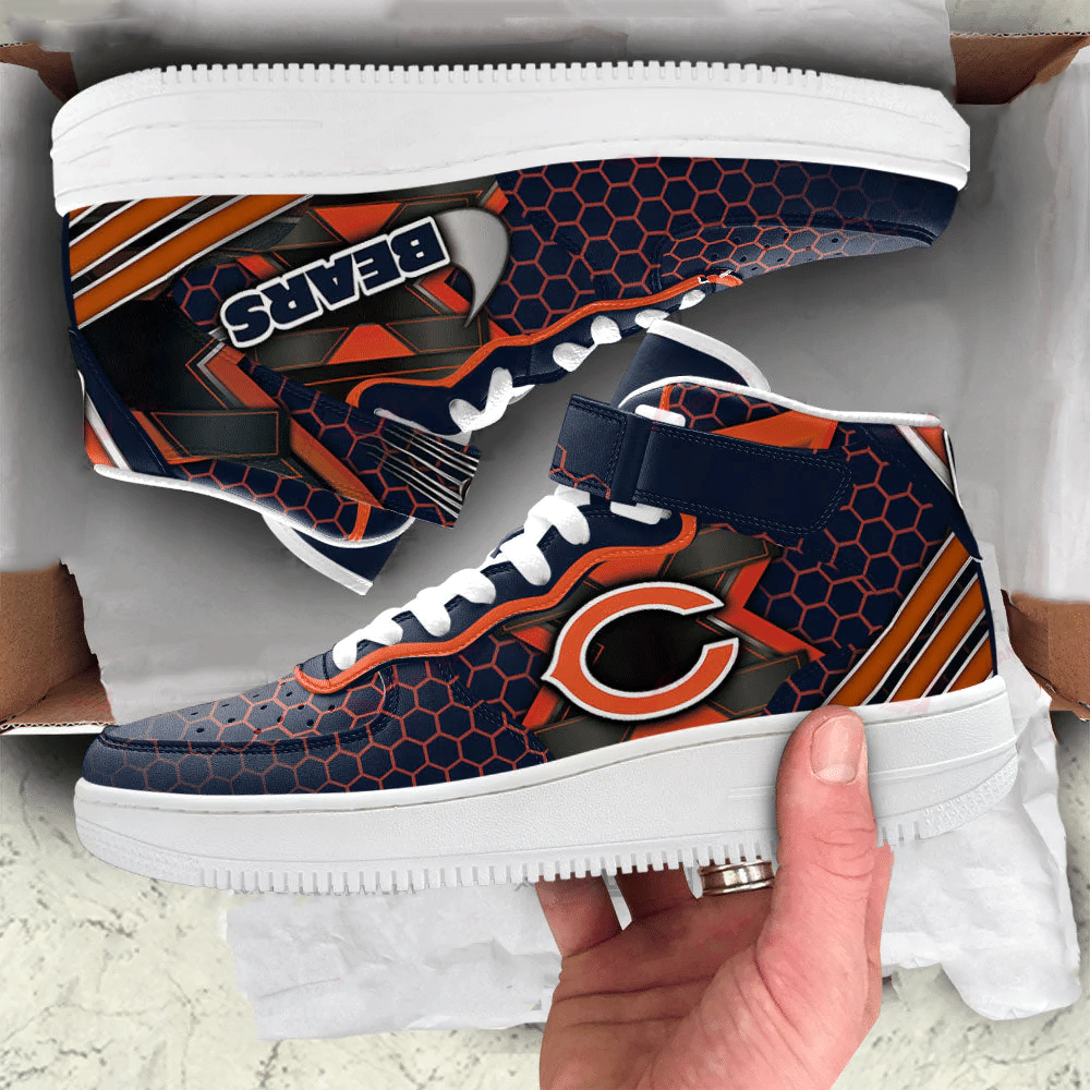 Ideafootwear Chicago Bears NFL Air Low-Top Sneakers Shoes For Men And Women