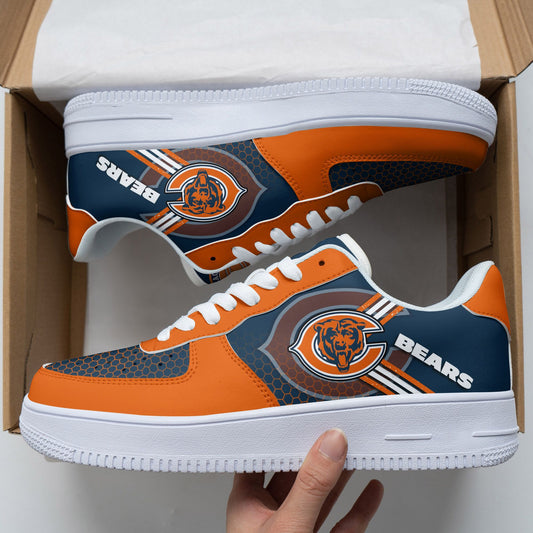 Ideafootwear Chicago Bears NFL Air Low-Top Sneakers Shoes For Men And Women
