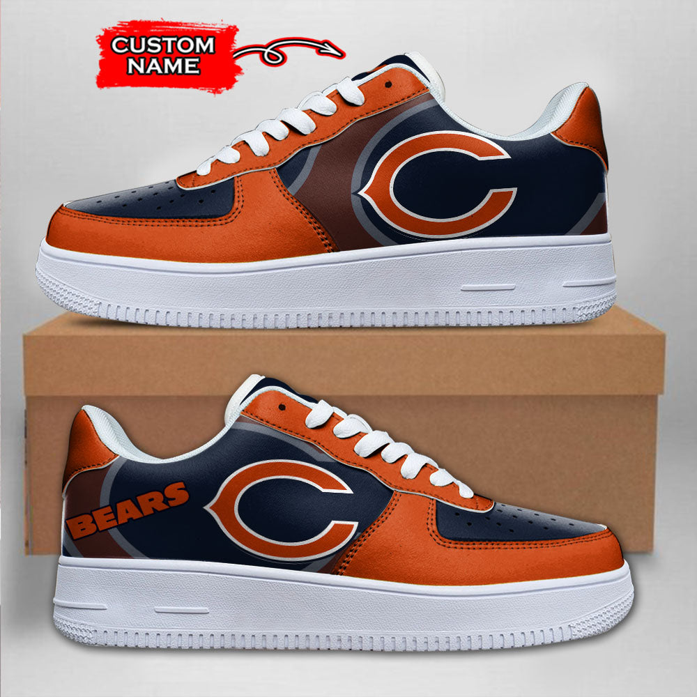 Ideafootwear Chicago Bears NFL Air Low-Top Sneakers Shoes For Men And Women