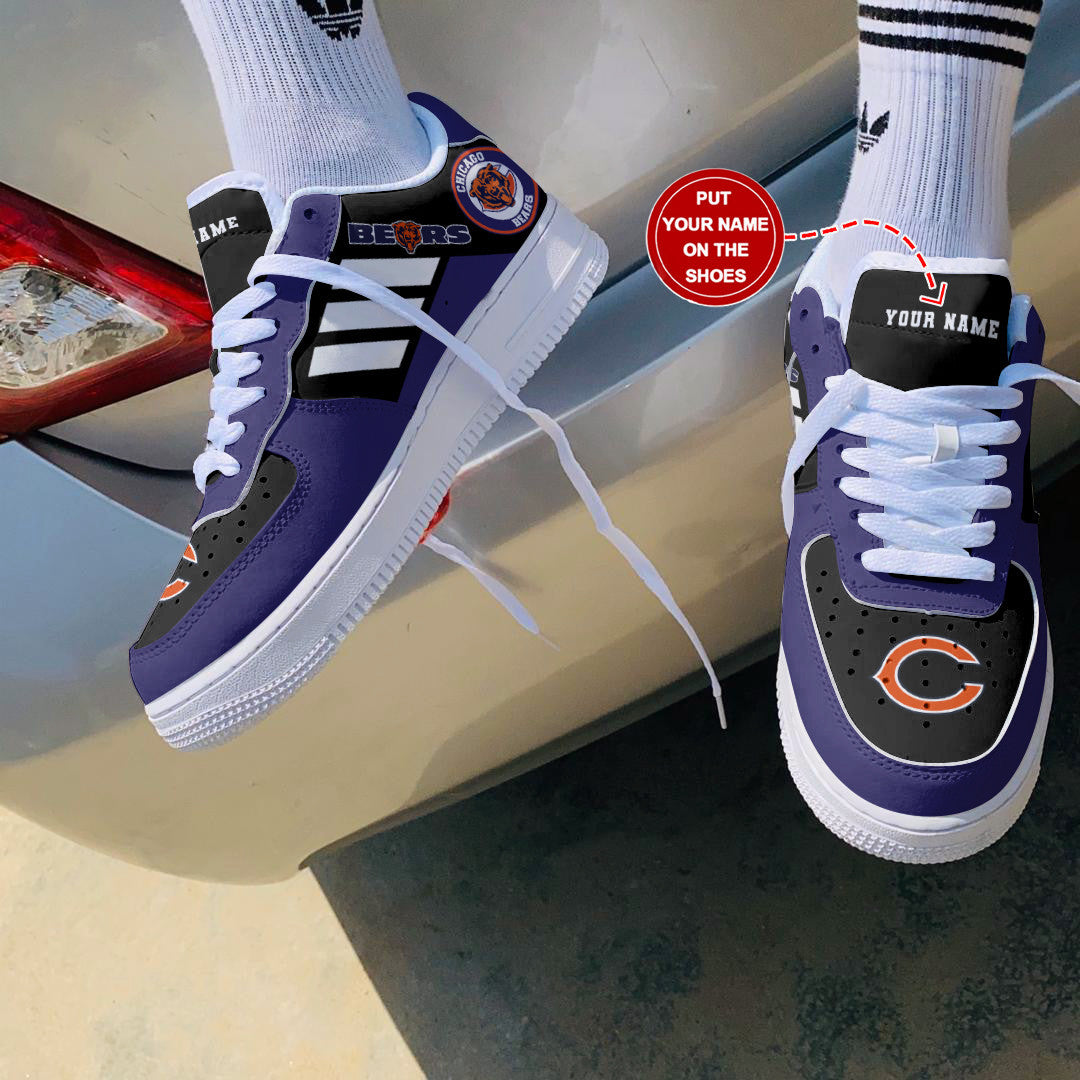 Ideafootwear Chicago Bears NFL Air Low-Top Sneakers Shoes For Men And Women