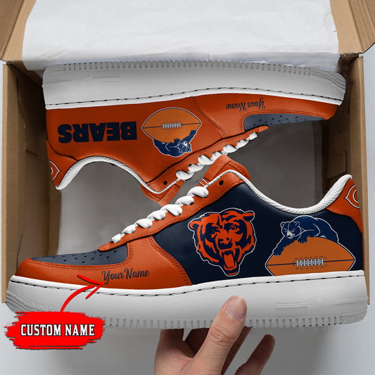 Ideafootwear Chicago Bears NFL Air Low-Top Sneakers Shoes For Men And Women