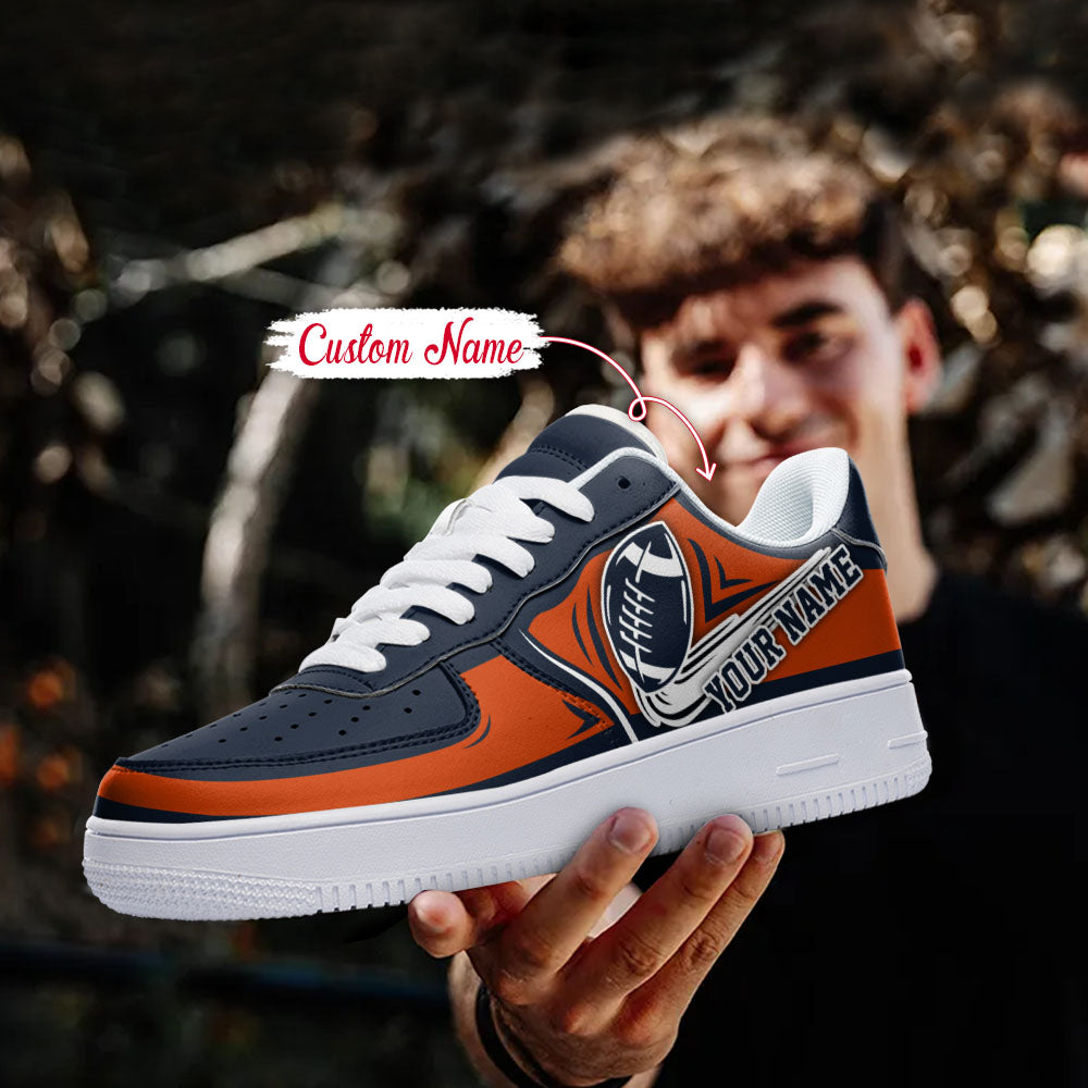 Ideafootwear Chicago Bears NFL Air Low-Top Sneakers Shoes For Men And Women