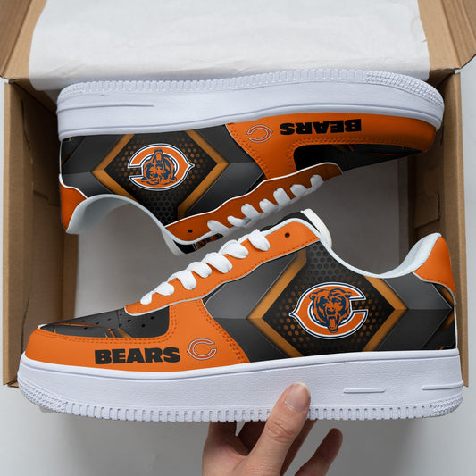 Ideafootwear Chicago Bears NFL Air Low-Top Sneakers Shoes For Men And Women