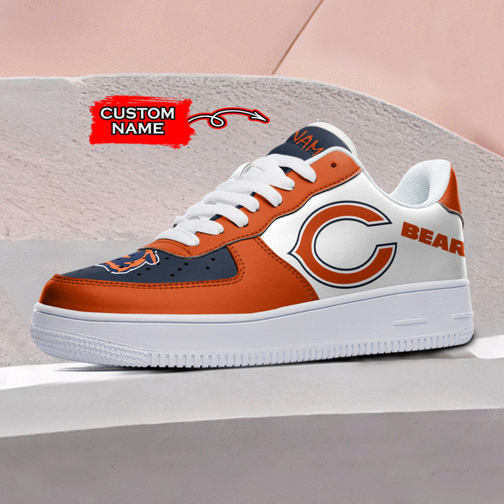 Ideafootwear Chicago Bears NFL Air Low-Top Sneakers Shoes For Men And Women