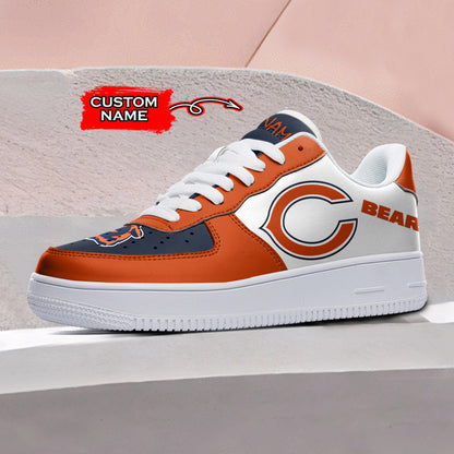 Ideafootwear Chicago Bears NFL Air Low-Top Sneakers Shoes For Men And Women