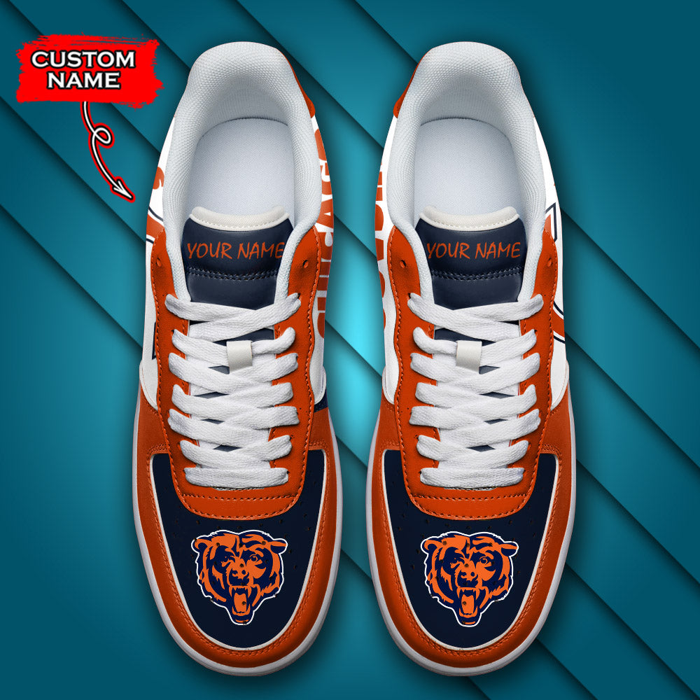 Ideafootwear Chicago Bears NFL Air Low-Top Sneakers Shoes For Men And Women