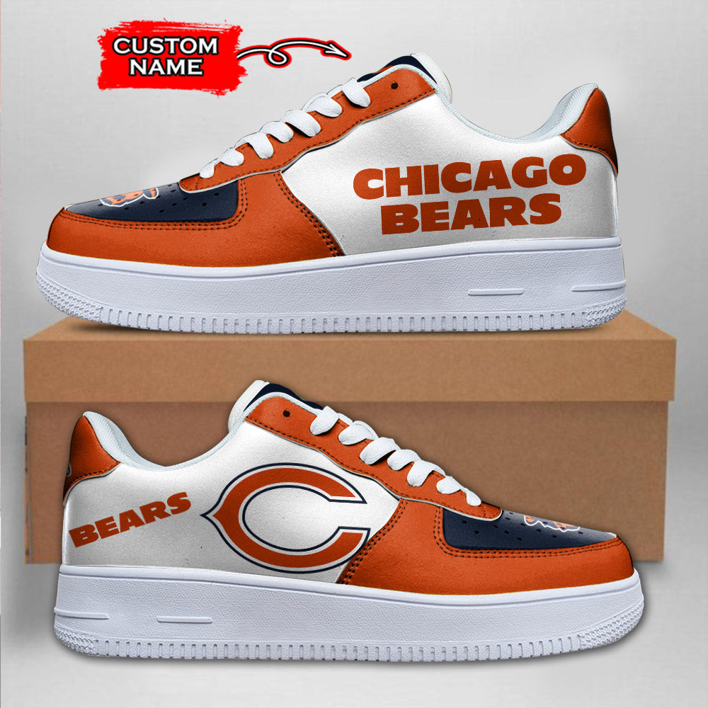 Ideafootwear Chicago Bears NFL Air Low-Top Sneakers Shoes For Men And Women